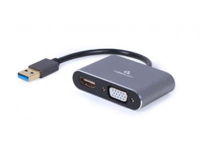 I/O ADAPTER USB3 TO HDMI/VGA/GREY A-USB3-HDMIVGA-01