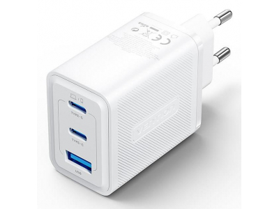 MOBILE CHARGER WALL 65W USB/3P WHITE
