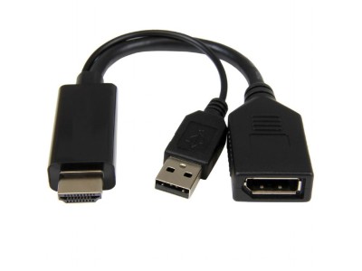 I/O ADAPTER HDMI TO DP/BLACK A-HDMIM-DPF-01