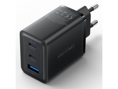 MOBILE CHARGER WALL 65W USB/3P BLACK