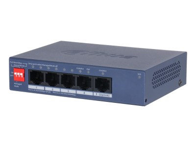 Switch|DAHUA|DH-CS4005-4ET1GT-36|Switch layer L2|4xRJ-45 ports|RJ-45 Ports Type