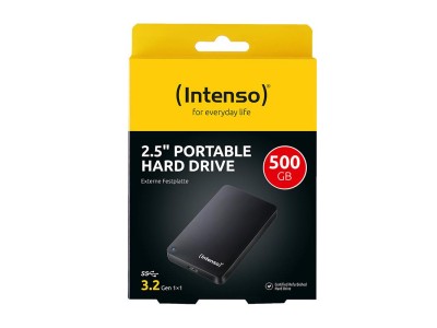 External HDD|INTENSO|500GB|USB 3.0|Colour Black|6021530