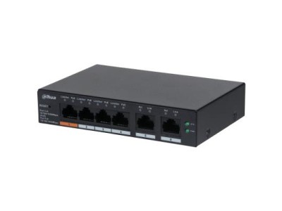 Switch|DAHUA|CS4006-4GT-60|Type L2|Desktop/pedestal|PoE ports 4|60 Watts|DH-CS4006-4GT-60