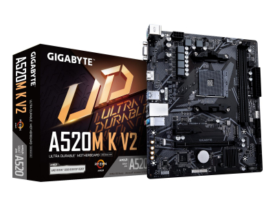 Mainboard|GIGABYTE|AMD A520|SAM4|Micro-ATX|Memory DDR4|Memory slots 2|1xPCI-Express 3