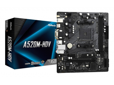 Mainboard|ASROCK|AMD A520|SAM4|Micro-ATX|Memory DDR4|Memory slots 2|1xPCI-Express 3