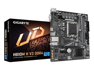 Mainboard|GIGABYTE|Intel H610|LGA1700|Micro-ATX|Memory DDR4|Memory slots 2|1xPCI-Express 3