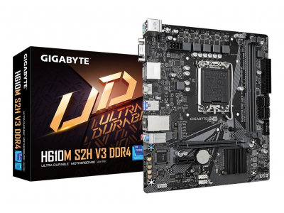Mainboard|GIGABYTE|Intel H610|LGA1700|Micro-ATX|Memory DDR4|Memory slots 2|1xPCI-Express 3