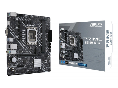 Mainboard|ASUS|Intel H610|LGA1700|MicroATX|Memory DDR4|Memory slots 2|1xPCI-Express 3