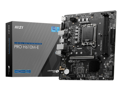 Mainboard|MSI|Intel H610|LGA1700|Micro-ATX|Memory DDR5|Memory slots 2|1xPCI-Express 1x|1xPCI-Express