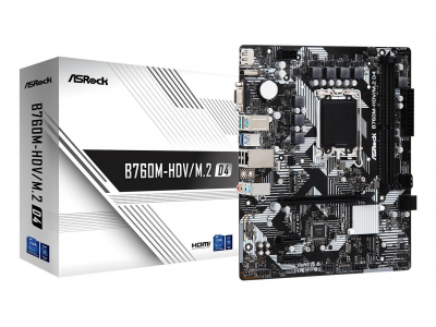 Mainboard|ASROCK|Intel B760 Express|LGA1700|Micro-ATX|Memory DDR4|Memory slots 2|2xPCI-Express