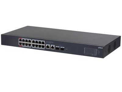 Switch|DAHUA|Desktop/pedestal|Rack|16x10Base-T / 100Base-TX / 1000Base-T|2xSFP|PoE ports