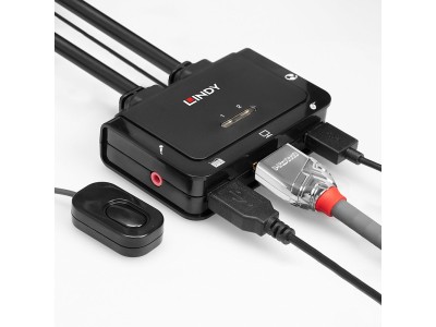 Lindy 2 Port Kabel KVM Switch