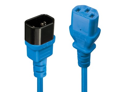 LINDY IEC-Netzverlängerung C14 - C13 blau
