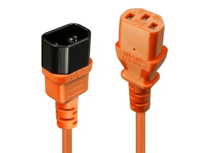 LINDY IEC-Netzverlängerung C14 - C13 orange