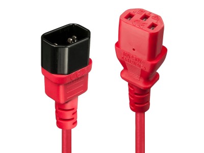 LINDY IEC-Netzverlängerung C14 - C13 rot
