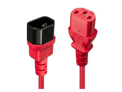 LINDY IEC-Netzverlängerung C14 - C13 rot