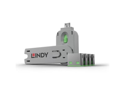 LINDY USB Typ A Portschlösser 4xGrün