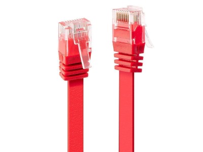 LINDY Patchkabel Cat6 Flachband ungeschirmt rot