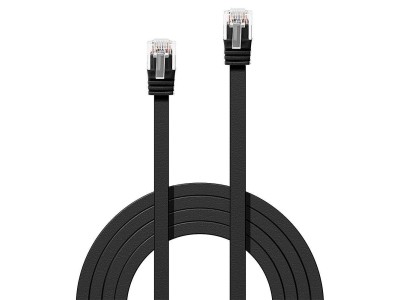LINDY Patchkabel Cat6 Flachband ungeschirmt schwarz