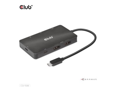 Club3D USB-C 7in1-HUB >2xDP/2xUSB/2xUSB-C/LAN 4K60Hz  PD100W