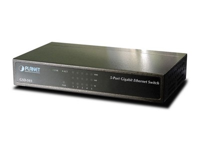 PLANET 5-Port 10/100/1000Mbps Gigabit Ethernet Switch