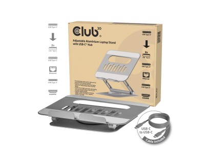 Club3D Laptopständer mit USB-C HUB 100W