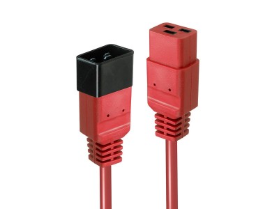 LINDY IEC-Netzverlängerung C19 auf C20 rot
