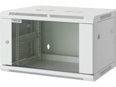 INTELLINET Wandverteiler 6HE 600x450mm grau,montiert