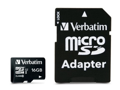 SD MicroSD Card  16GB Verbatim SDHC