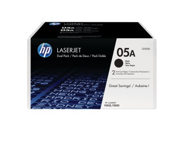 HP 05A 2x Schwarz LaserJet Tonerpatrone