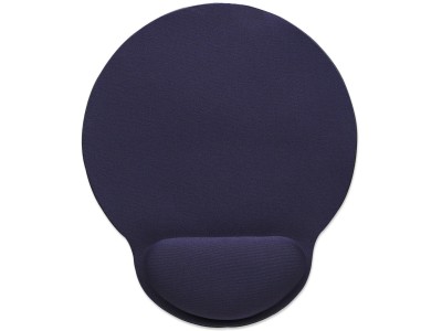 MANHATTAN Mauspad Schaumstoff mit Handballenauflage blau