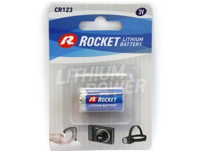 Rocket CR123 Blistera iepakojumā 1gb.