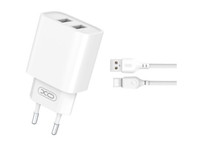 XO CE02C Mobilo telefonu lādētājs 2xUSB