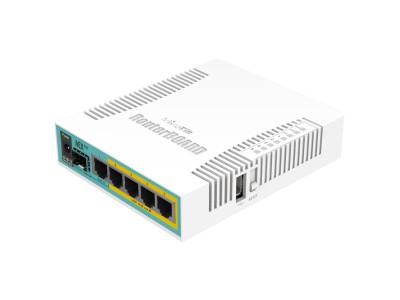 MikroTik hEX PoE maršrutētājs ar 5