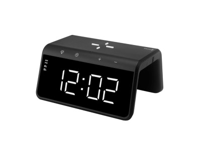 Evelatus   Wireless Charging Clock WCC01BK Black