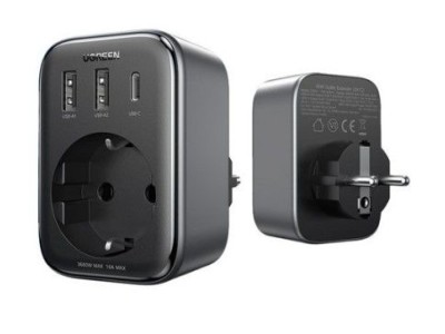 Ugreen   charger 30W (2xUSB/USB C/AC) /