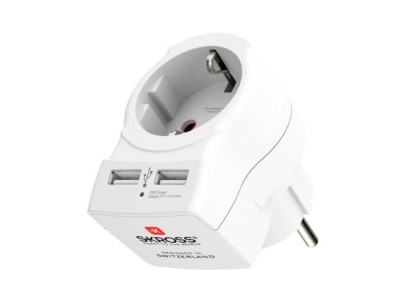 Skross In-line socket + USB White