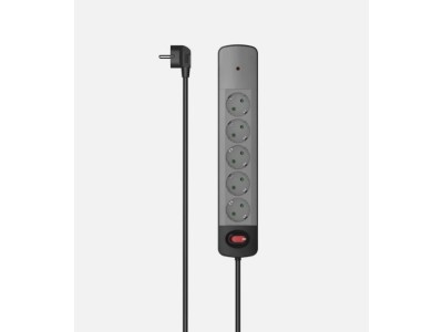 Hama   power strip 5-way sockets Grey