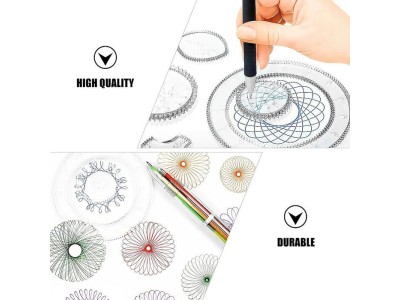 ILike   28pcs Spiral Drawing Ruler Set