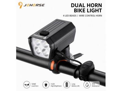 ILike   JOHORSE USB Rechargeable Bike Headlight