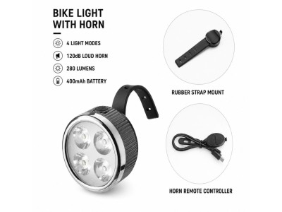 ILike   Rechargeable Bike Headlight with 120dB