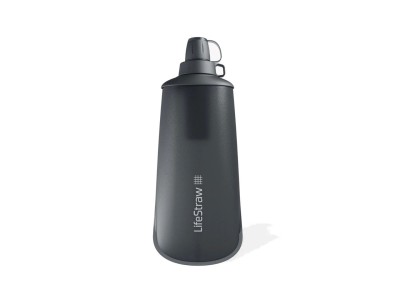 Peak squeeze filter bottle 1l-dark grey