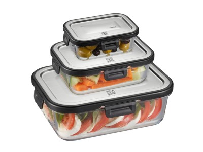 Set of 3 rectangular containers MILO