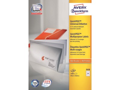 Avery 3658Z self-adhesive label Rectangle White