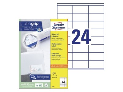 Avery 3422 self-adhesive label Rectangle Permanent