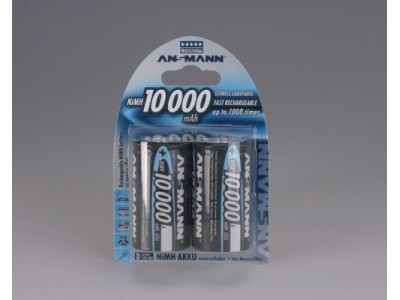 2x Ansmann NiMH 10000 Mono D