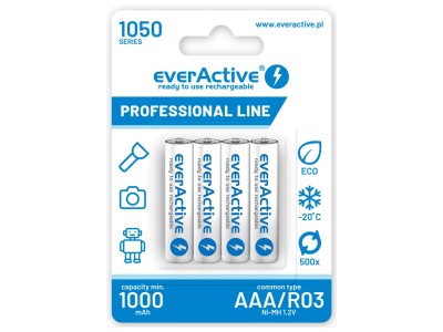 Rechargeable batteries everActive Ni-MH R03 AAA