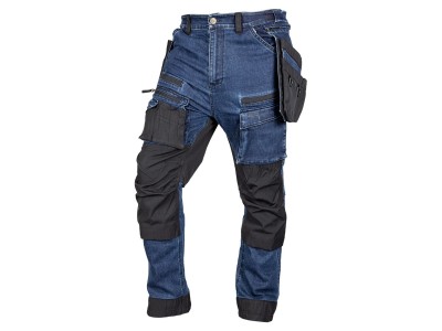 Spodnie robocze DENIM, wzmocnienia Cordura, odpinane