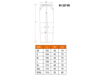 PREMIUM work trousers, 100% cotton, ripstop
