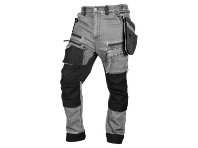 Spodnie robocze DENIM, wzmocnienia Cordura, odpinane